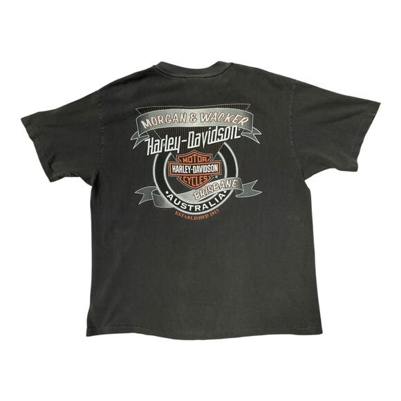 Vintage 1992 Harley Davidson Australia Double Sided Graphic T Shirt Men’s Large - Picture 2 of 6